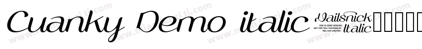 Cuanky Demo italic字体转换